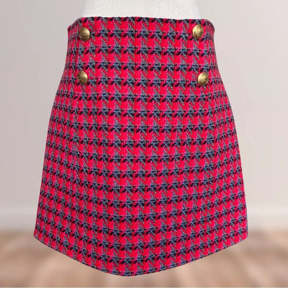 Sandro Paris Efira Button-Detailed Tweed Mini Skirt | Like New - Picture 6 of 12